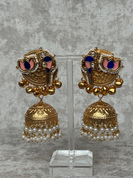 Jhumka Lotus Earrings | The Tara Collection