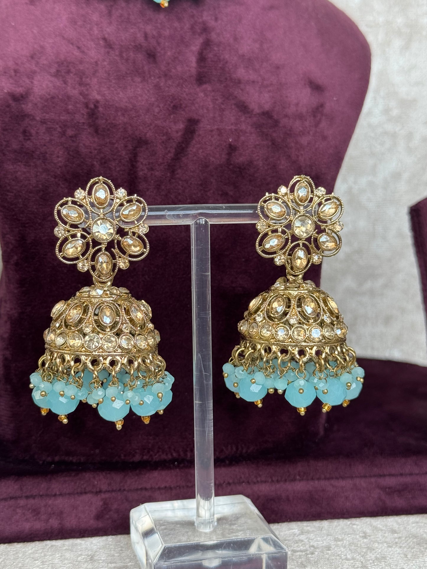 Polki Earring Tikka Set