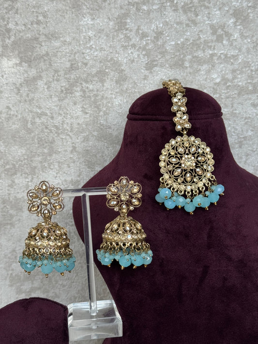Polki Earring Tikka Set
