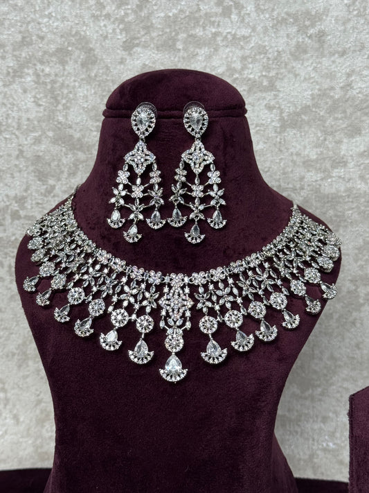 Clear Statement American Diamond Set | The Tara Collection