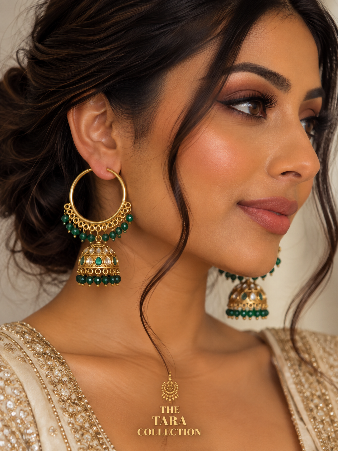 Simran - Bali Hoop Jhumka Earrings | The Tara Collection
