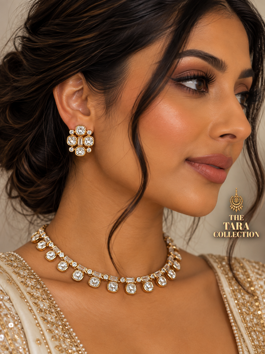 Kiran - Heritage Indian Kundan Necklace Set | The Tara Collection