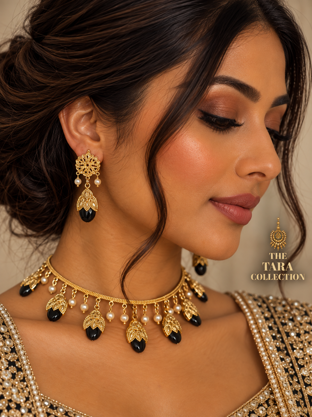 Sona - Gold Necklace Set | The Tara Collection