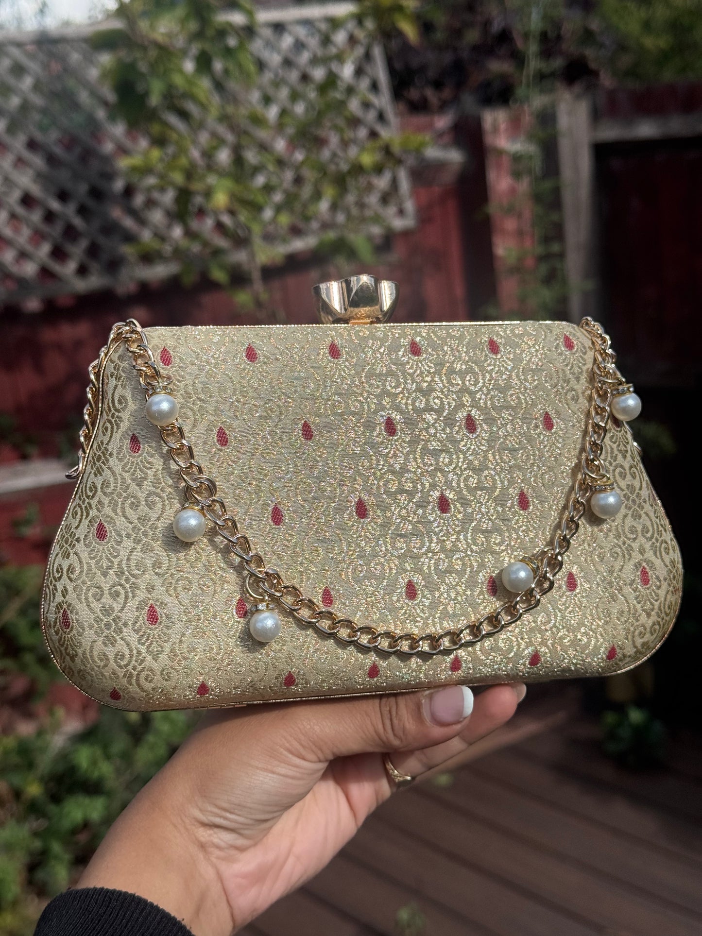 Kashvi Clutch Bag | Pure Banarasi Silk Clutch Purse | The Tara Collection