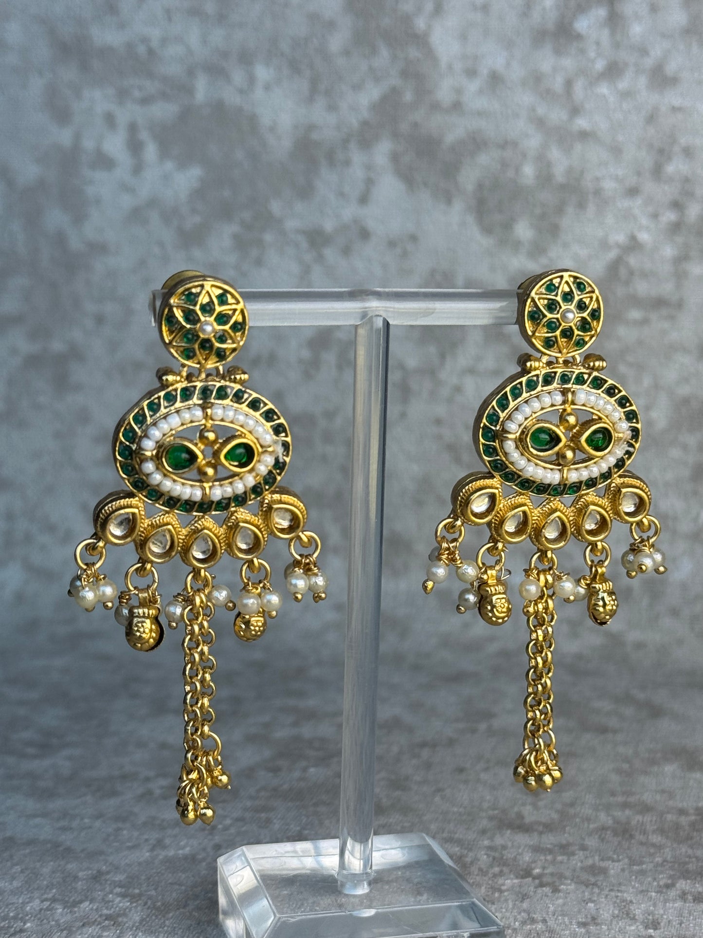 Heritage Kundan & Ghungroo Earrings