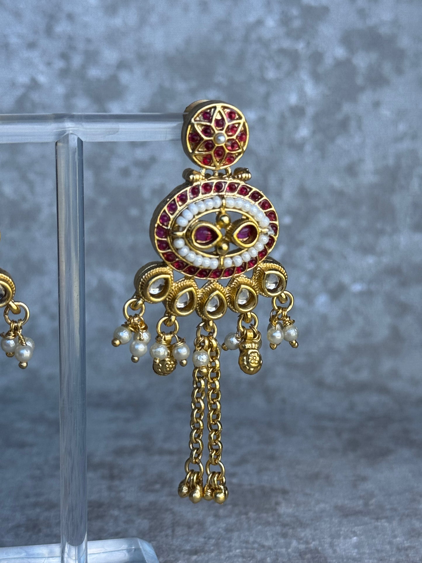 Heritage Kundan & Ghungroo Earrings
