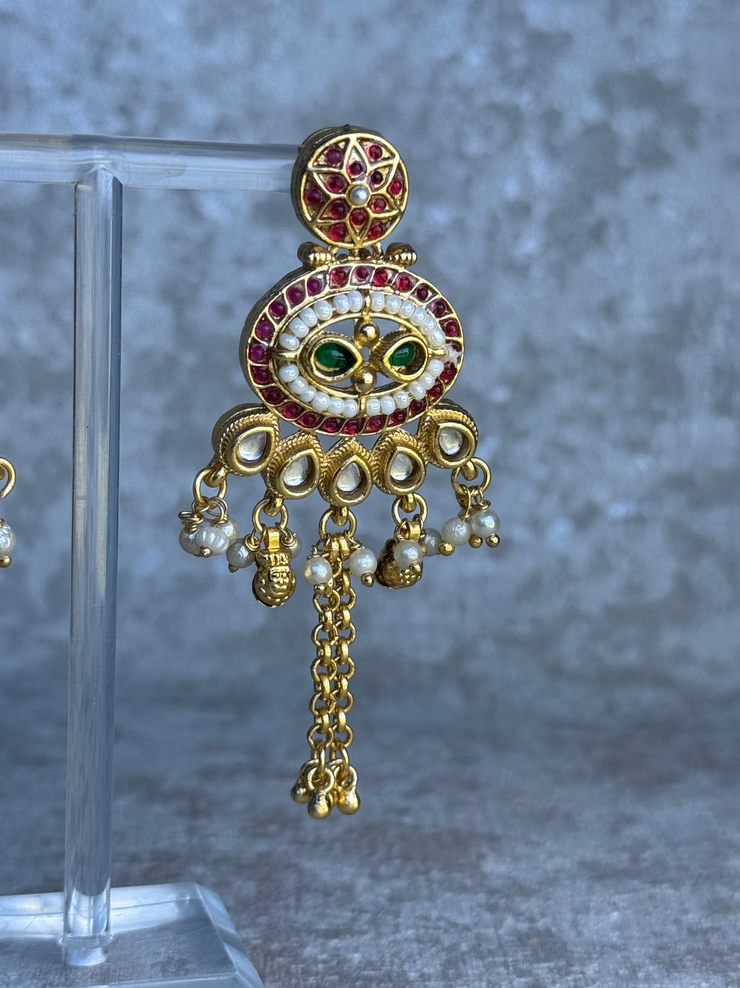 Heritage Kundan & Ghungroo Earrings