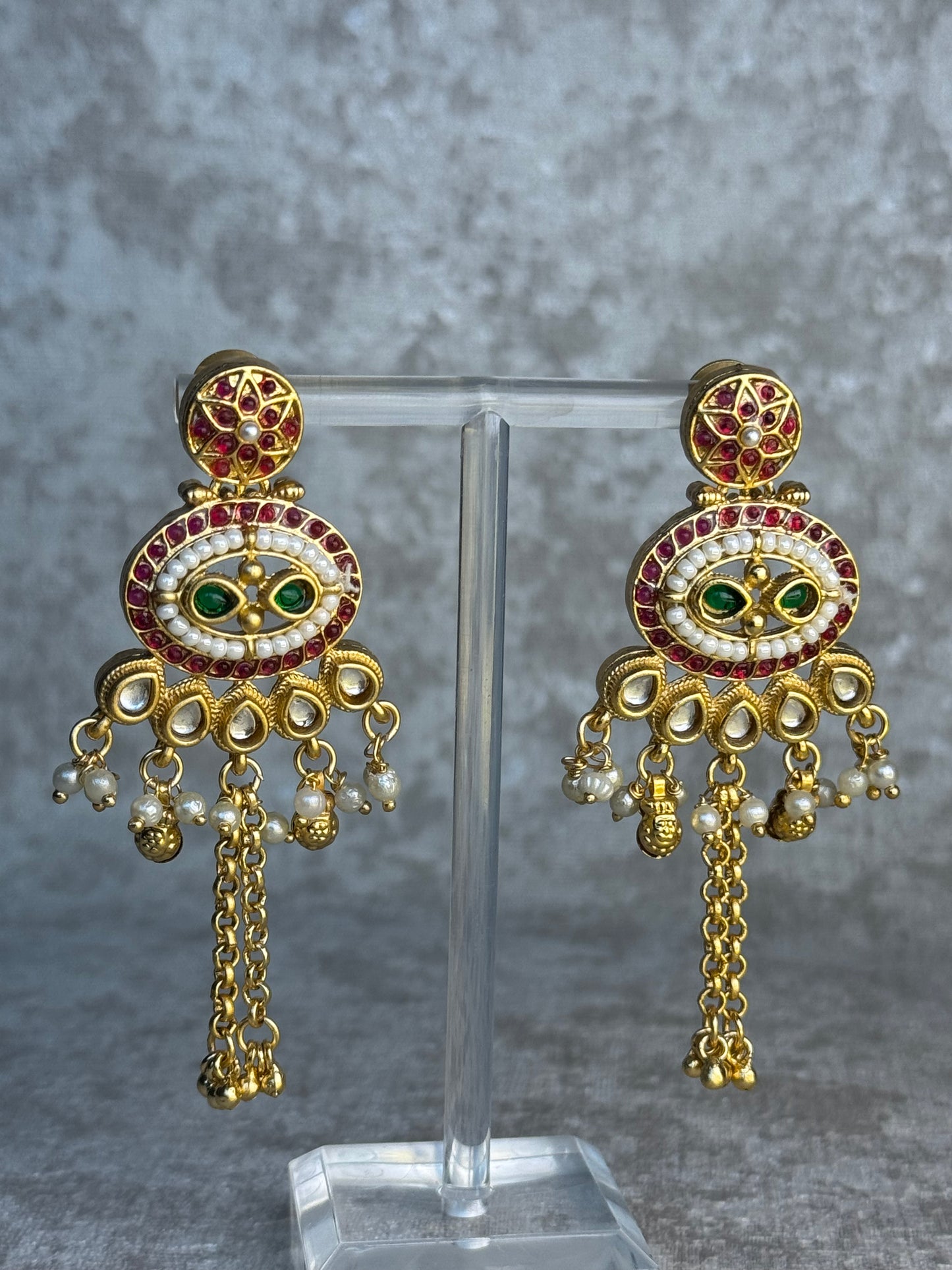 Heritage Kundan & Ghungroo Earrings