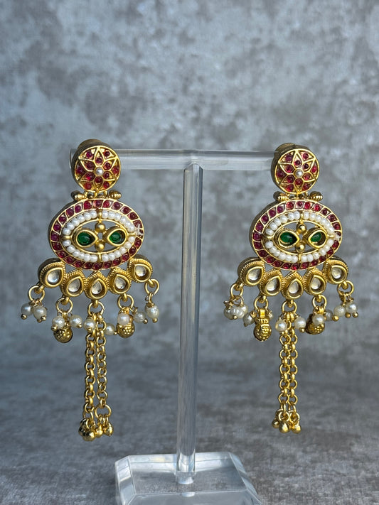 Heritage Kundan & Ghungroo Earrings