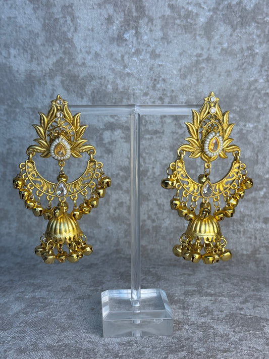 Kashmiri Jhumka Statement Earrings