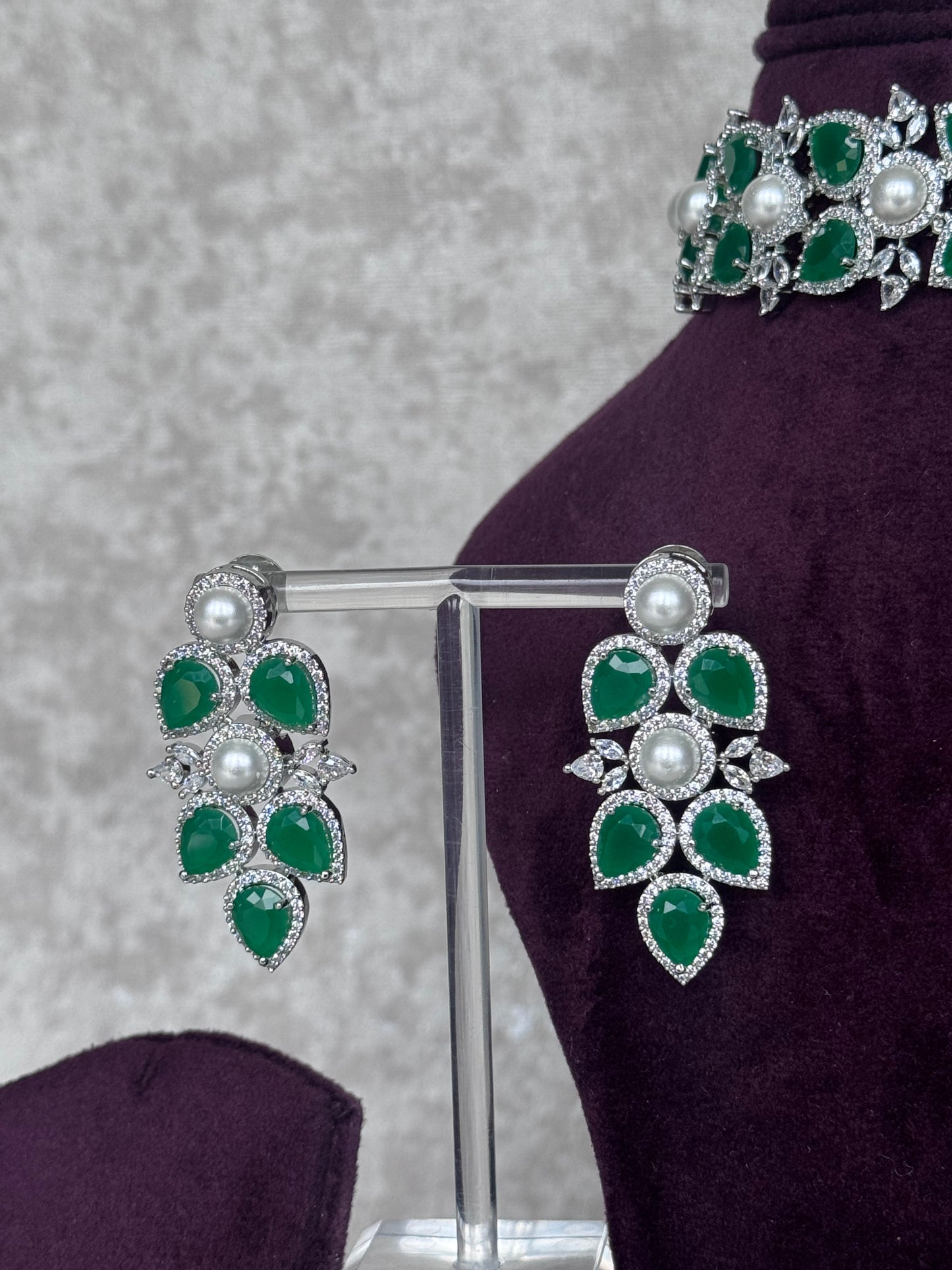 American Diamond Choker Set | The Tara Collection