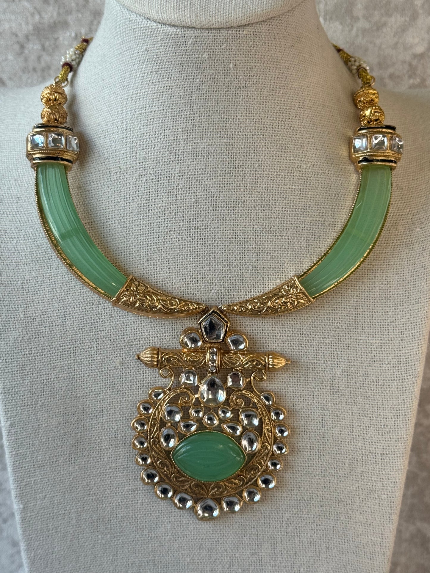 Rajwadi Polish North Style necklace set