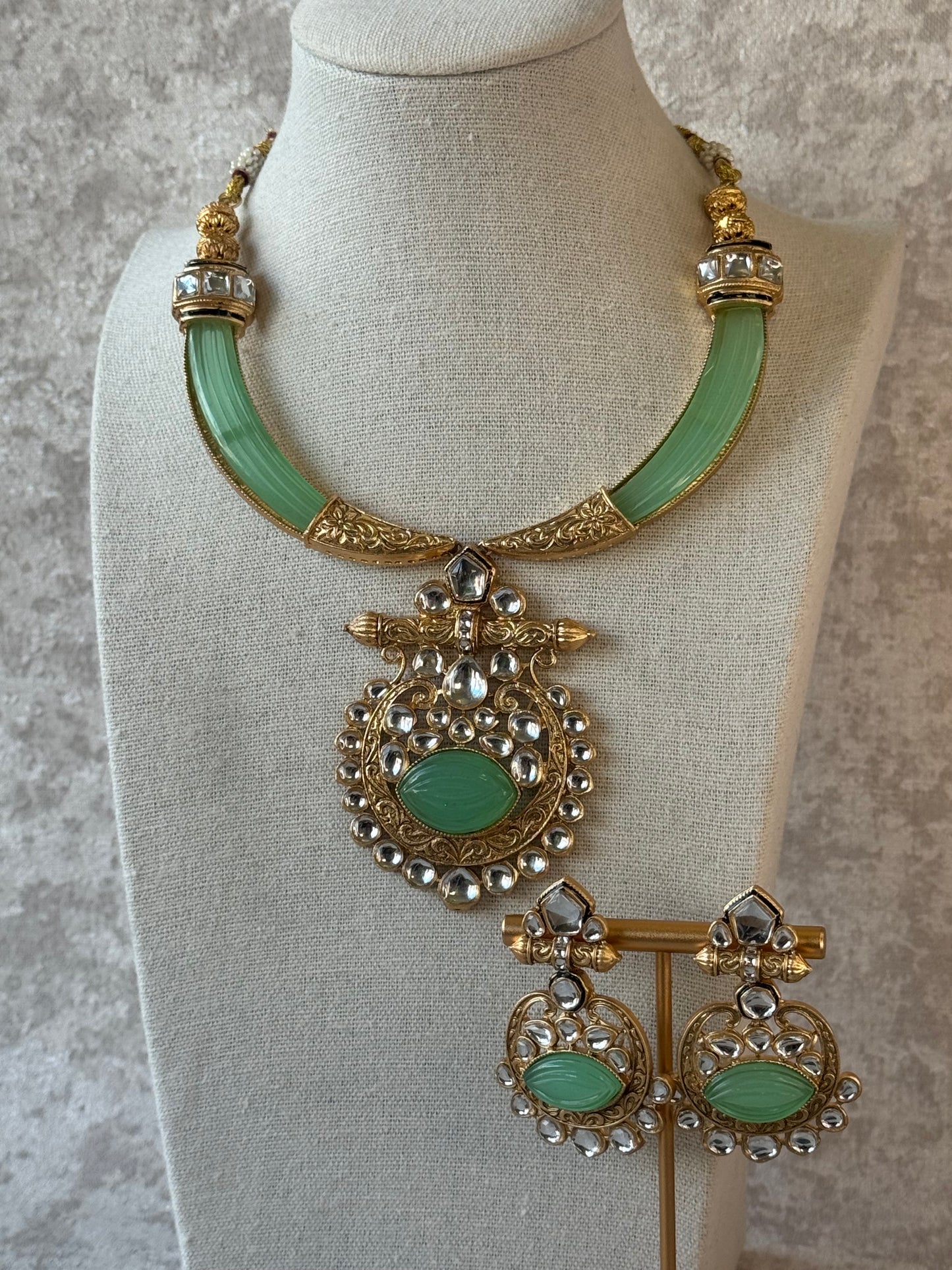 Rajwadi Polish North Style necklace set
