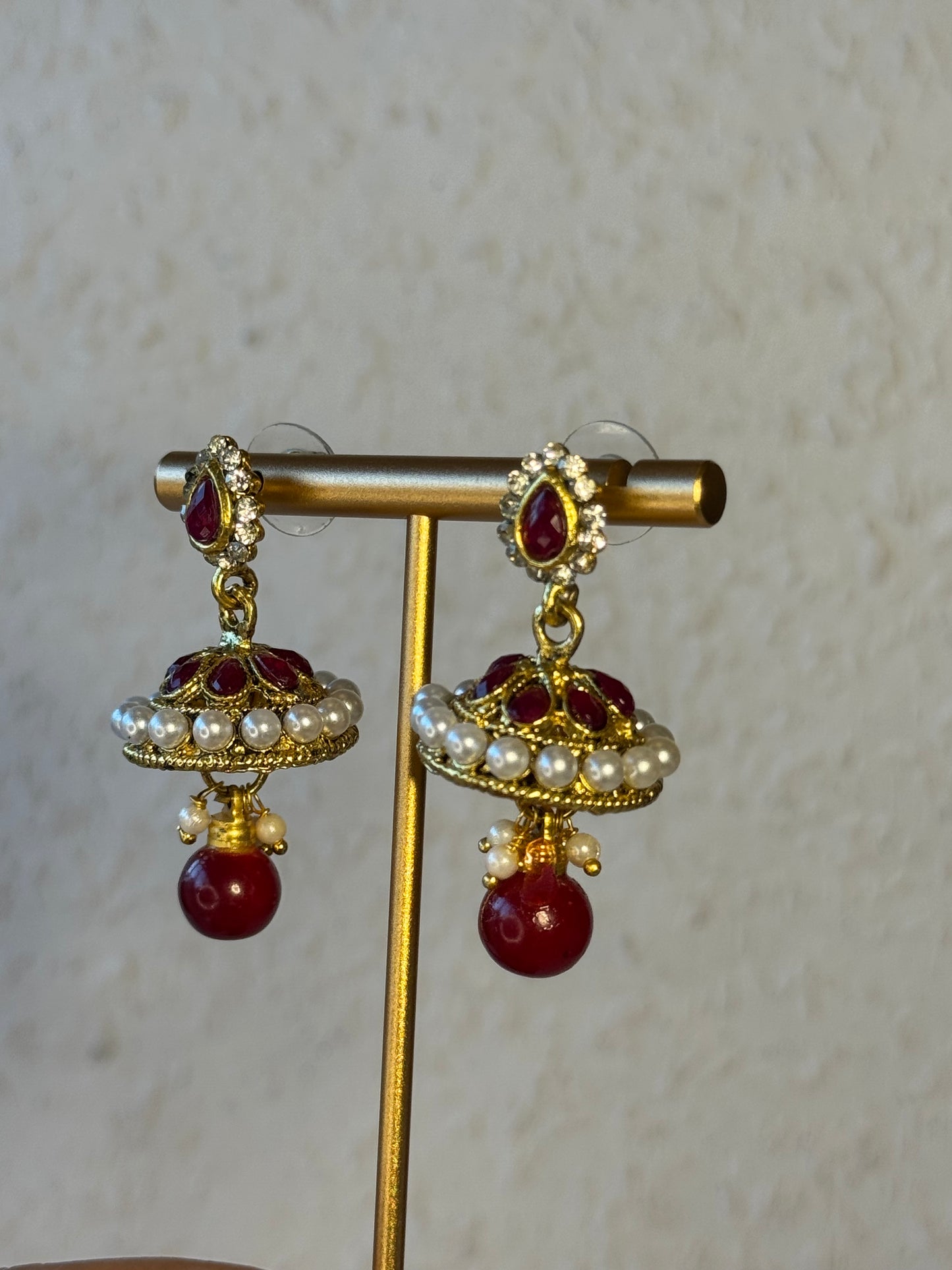 Pearl & Ruby Necklace Set