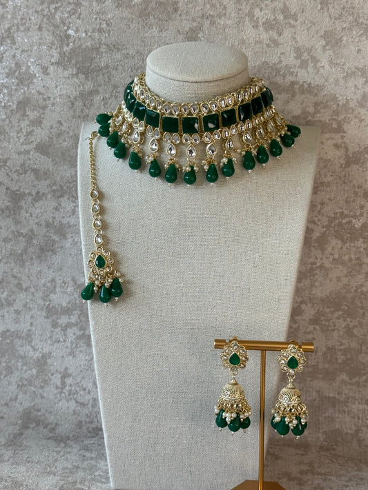 Exquisite Kundan Choker Set with Pearls & Maang Tikka | Indian Bridal & Party Wear Jewellery