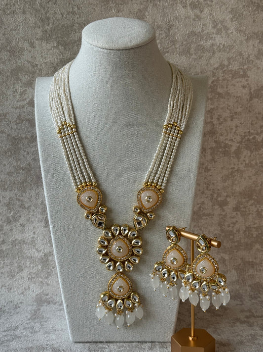 Kundan Beaded Statement Necklace Set (Multiple Colours)