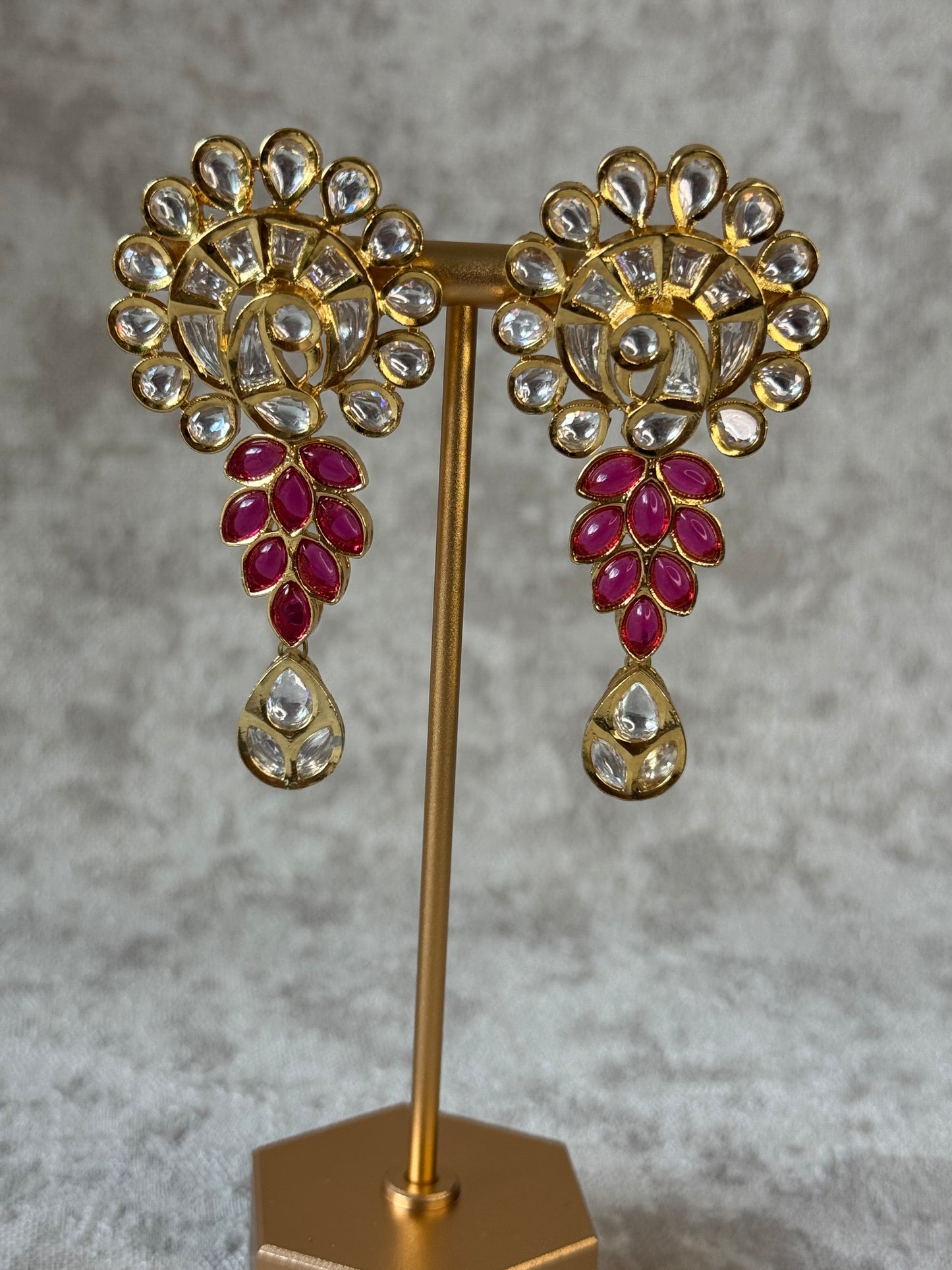 Peacock Design Kundan Long Necklace Set